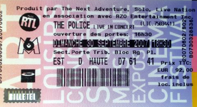 Billet Concert The Police au stade de france